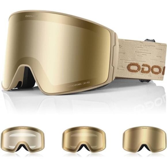 Unisex Adult Photochromic Ski Goggles Snow Snowboard Goggles with Pattern main image 4